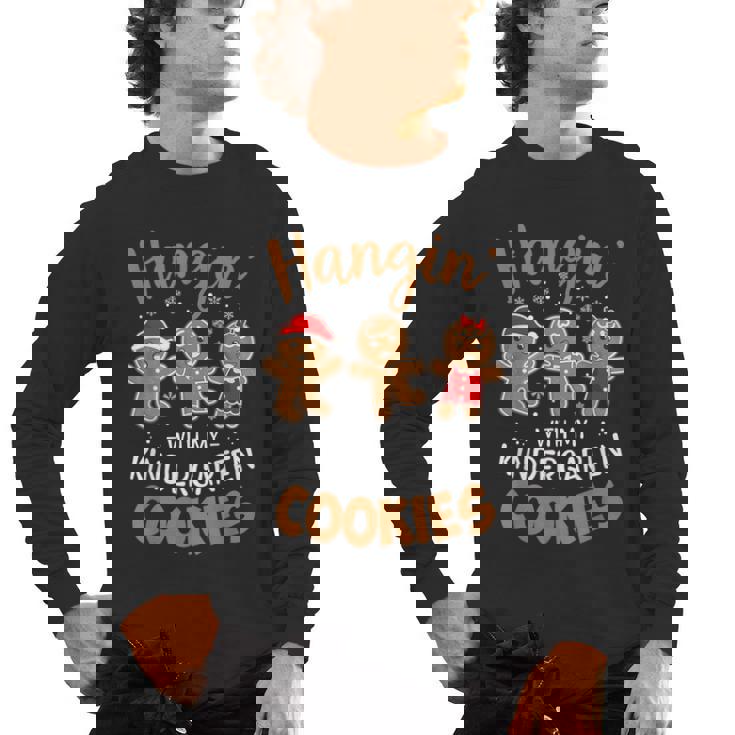 Hangin My Kindergarten Cookie Gingerbread Christmas Teacher For Men Women Kids Men&#x27;s Long Sleeve T-Shirt