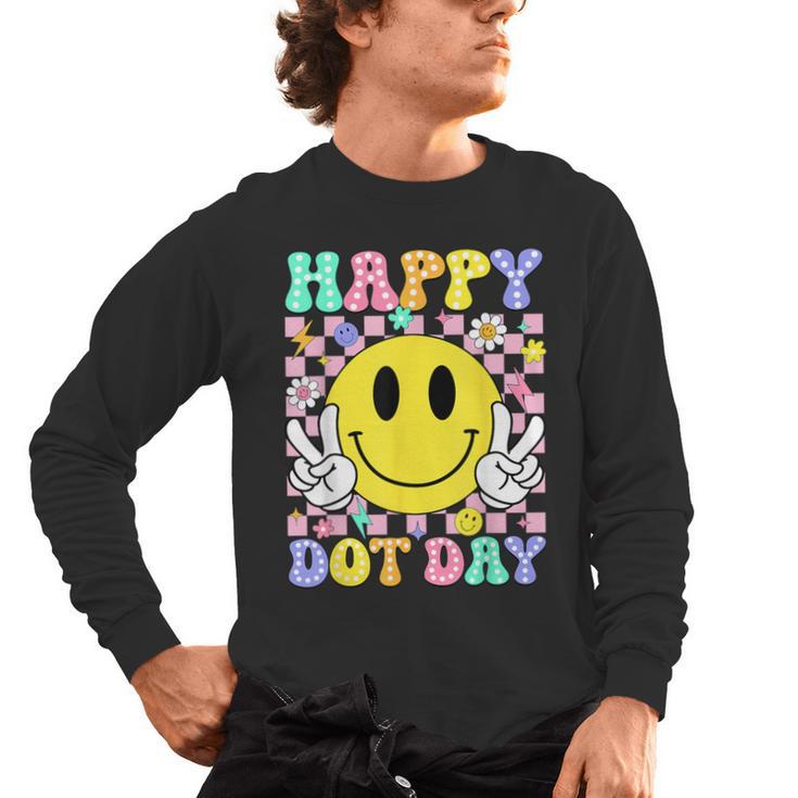 Happy Dot Day Shirts Teacher Student Girls Kids Smile Face Men's Long Sleeve T-Shirt