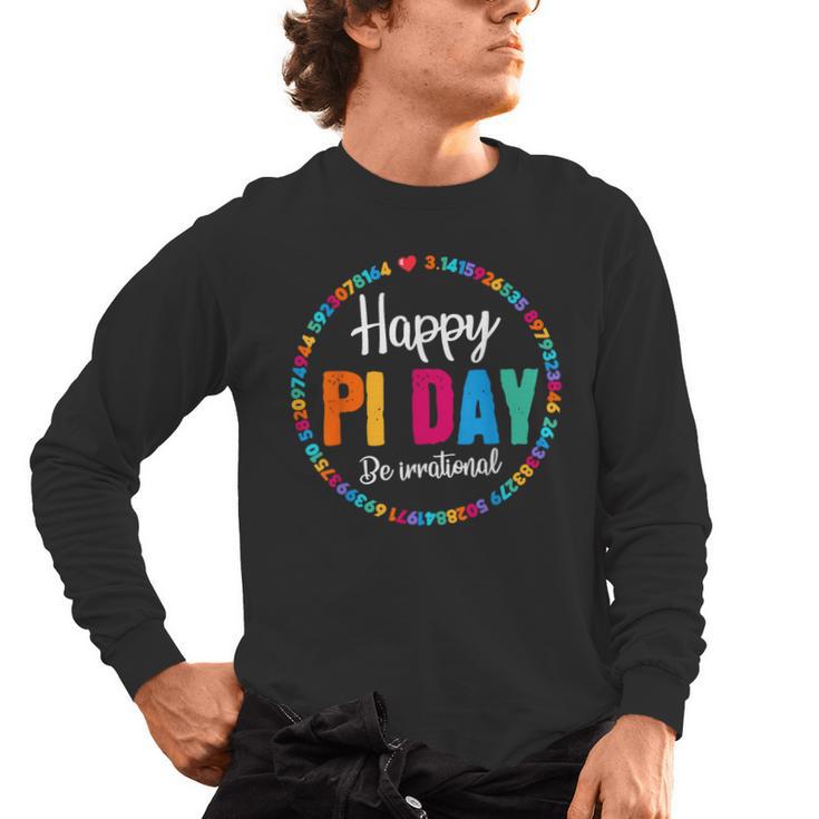 Happy Pi Day Pie Math Coach Teacher Pi Day Lover Nerdy Men's Long Sleeve T-Shirt