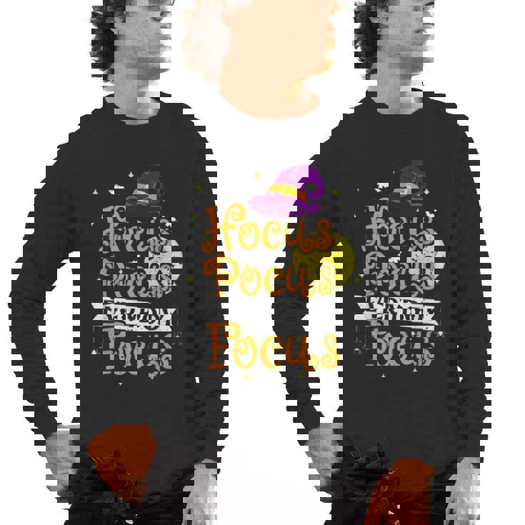 Hocus Pocus Everybody Focus Halloween Teacher Men Women Kids Men&#x27;s Long Sleeve T-Shirt