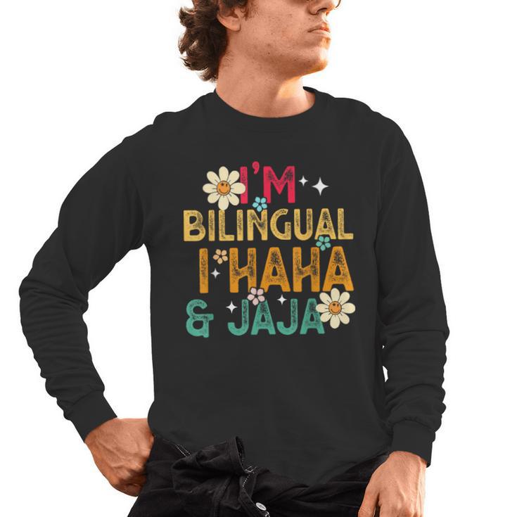 I’m Bilingual I Haha And Jaja Spanish Teacher Bilingual For Men Women Girls Kids Men's Long Sleeve T-Shirt