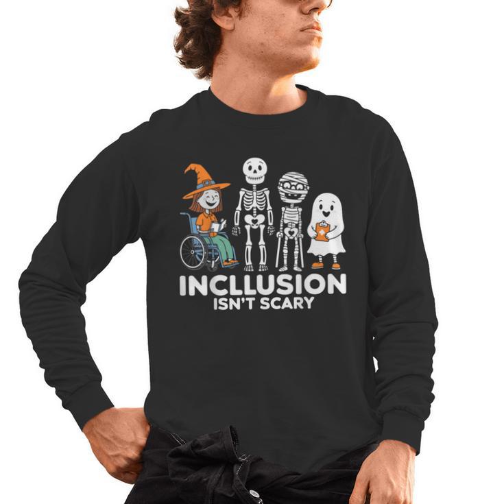 Inclusion Isn't Scary SLP Halloween Costume Sped Teacher Men's Long Sleeve T-Shirt