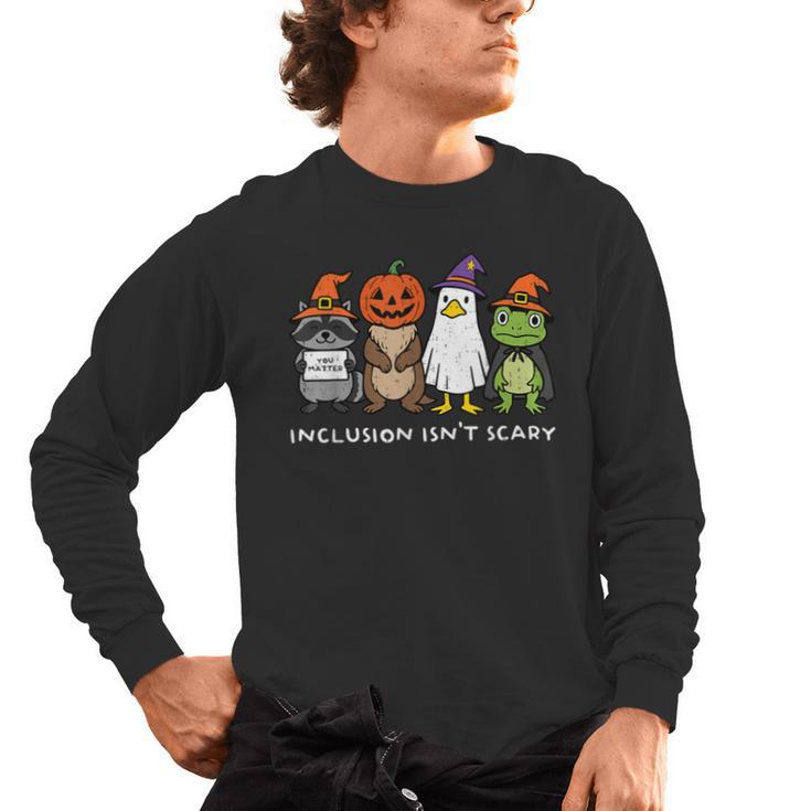 Inclusion Isn't Scary SLP Halloween Sped Teacher Animal Men's Long Sleeve T-Shirt
