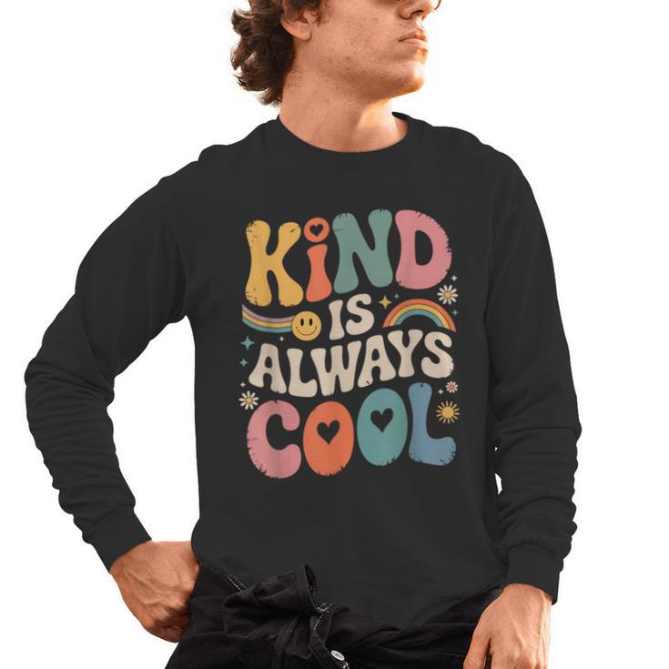 Kind Is Always Cool Teacher Graphic Tees Choose Kindness Men's Long Sleeve T-Shirt