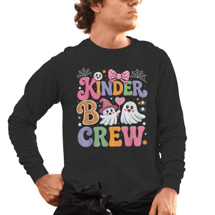 Kinder Boo Crew Kindergarten Teacher Student Halloween Men's Long Sleeve T-Shirt
