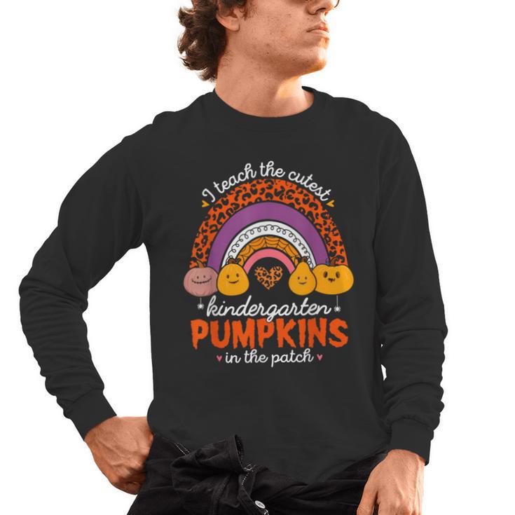 Kindergarten Teacher Pumpkin Patch Cute Men's Long Sleeve T-Shirt