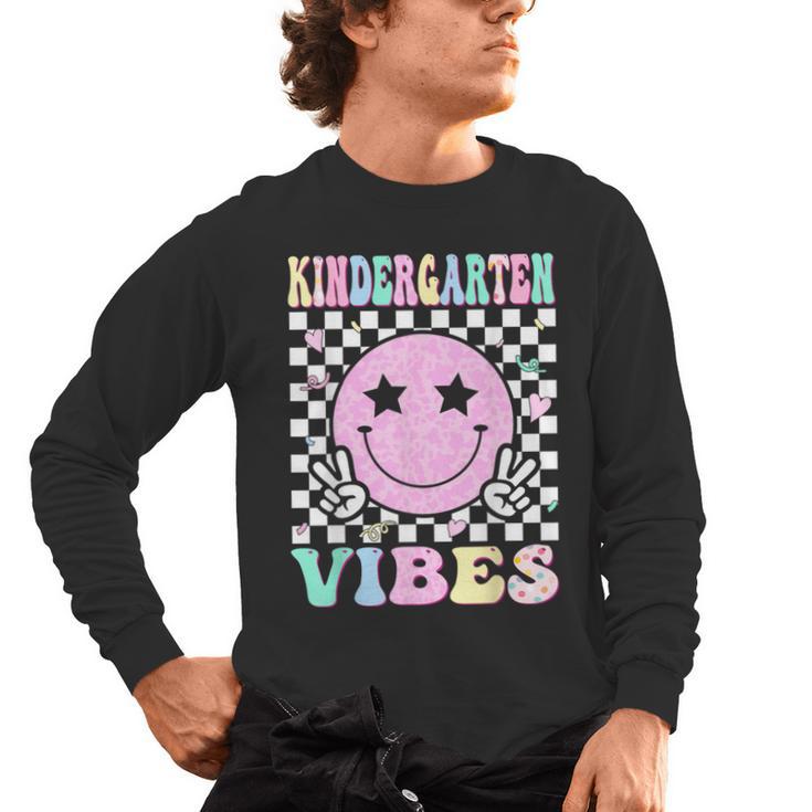 Kindergarten Vibes First Day Of School Kindergarten Teacher Men's Long Sleeve T-Shirt
