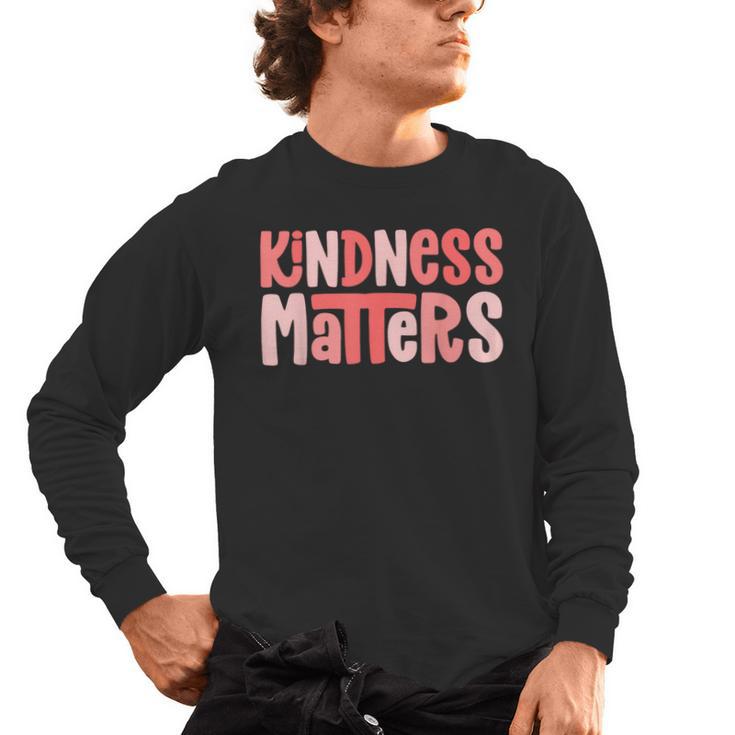 Kindness Matters Anti Bullying Shirts Teacher Child Men's Long Sleeve T-Shirt