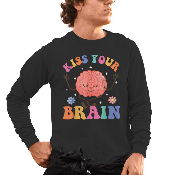 Kiss Your Brain Sped Teacher Appreciation Back To School Kid Men's Long Sleeve T-Shirt