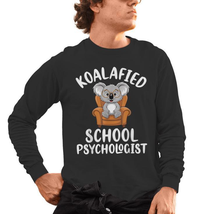 Koalafied School Psychologist Koala Lover Psychology Teacher Men's Long Sleeve T-Shirt