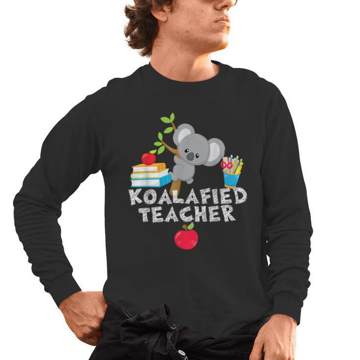 Koalafied Teacher Proud School Teacher Koala Cute T-Shirt Men's Long Sleeve T-Shirt