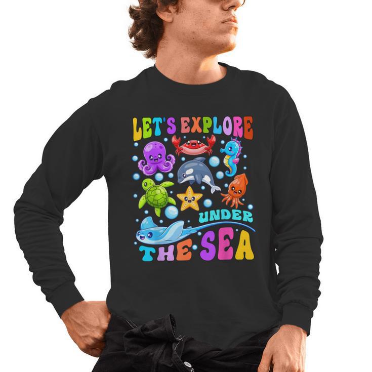 Let's Explore Under The Sea Back To School Student Teacher Men's Long Sleeve T-Shirt