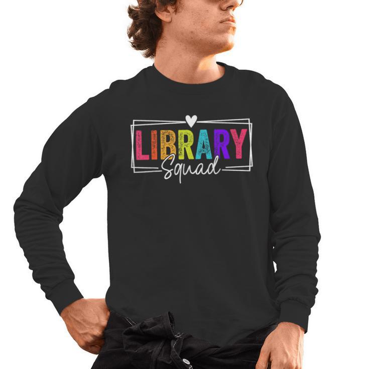 Library Squad Team Librarian Teacher Book Lover Men's Long Sleeve T-Shirt