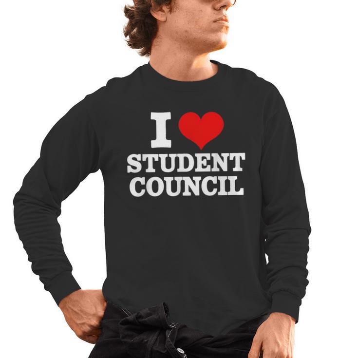 I Love Student Council Student Teacher Men's Long Sleeve T-Shirt