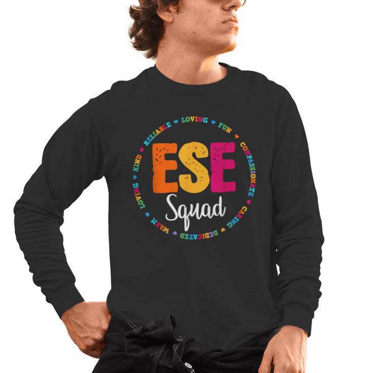 Matching ESE Squad First Last Day Team Teacher Student Tribe Men's Long Sleeve T-Shirt