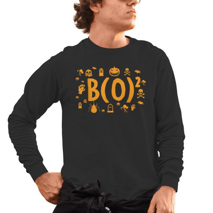 Math Teacher Halloween Mathematician Math Lover Boo Men's Long Sleeve T-Shirt