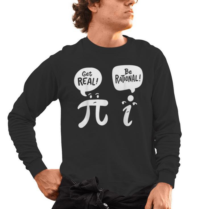 Math Teacher Math Student Be Real Get Rational Men's Long Sleeve T-Shirt