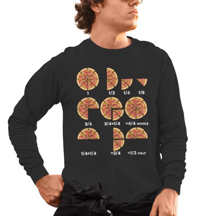 Maths Day Costume Idea Kids Teachers Pizza Slice Fraction Men's Long Sleeve T-Shirt, trending gift