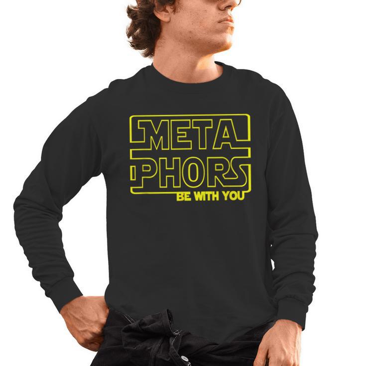 Metaphors Be With You English Teacher Shirts T-Shirt Men's Long Sleeve T-Shirt