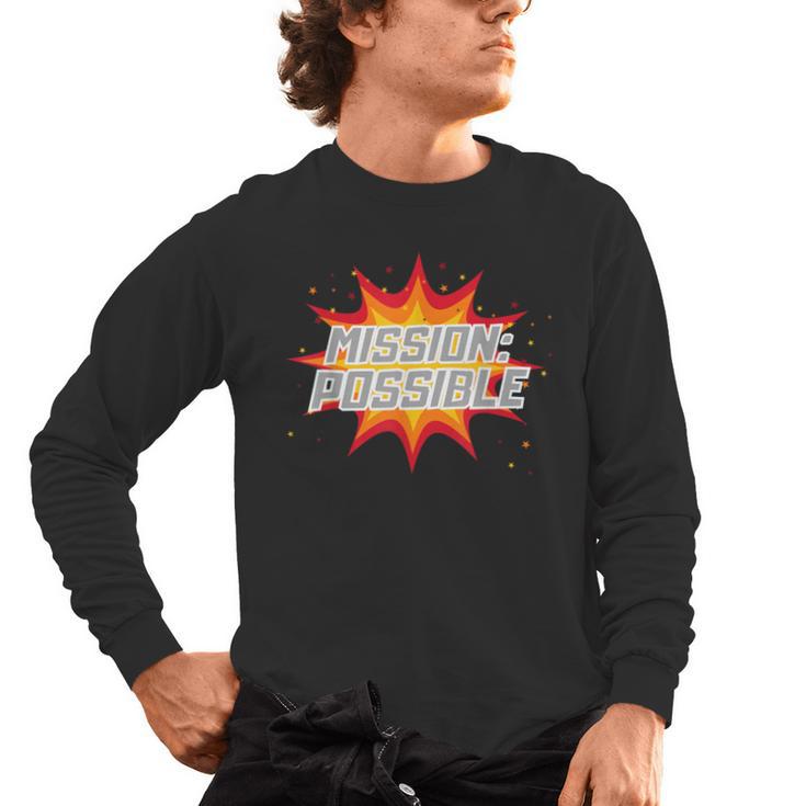 Mission Possible Motivational Inspirational School Teacher Men's Long Sleeve T-Shirt