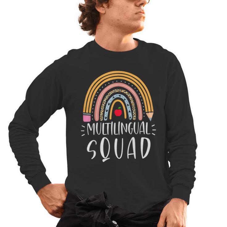 Multilingual Squad Multilingual Teacher Appreciation Kids Men's Long Sleeve T-Shirt