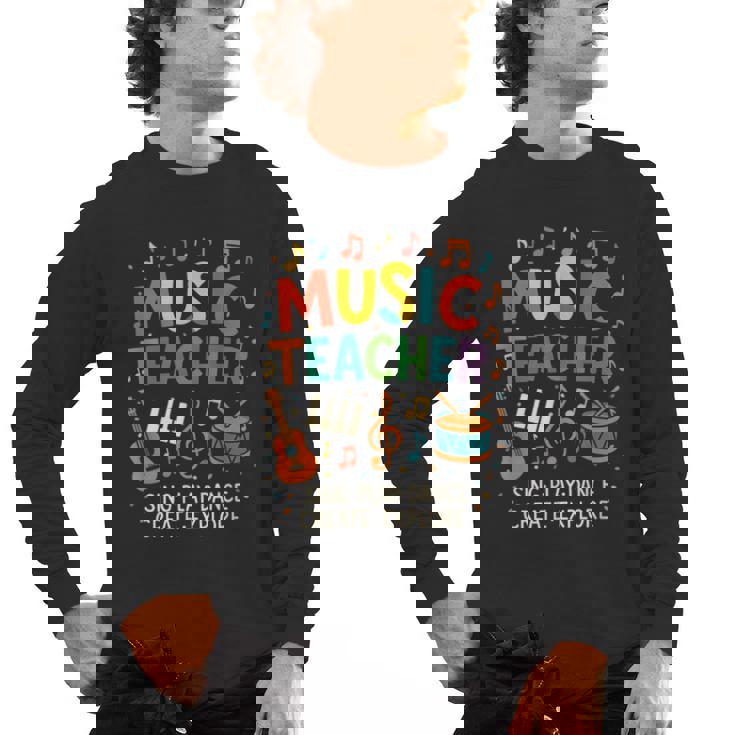 Music Teacher Music Sing Play Dance Choir Piano Men&#x27;s Long Sleeve T-Shirt