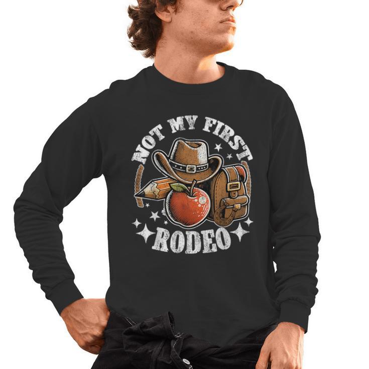 Not My First Rodeo Back To School Teacher Men's Long Sleeve T-Shirt