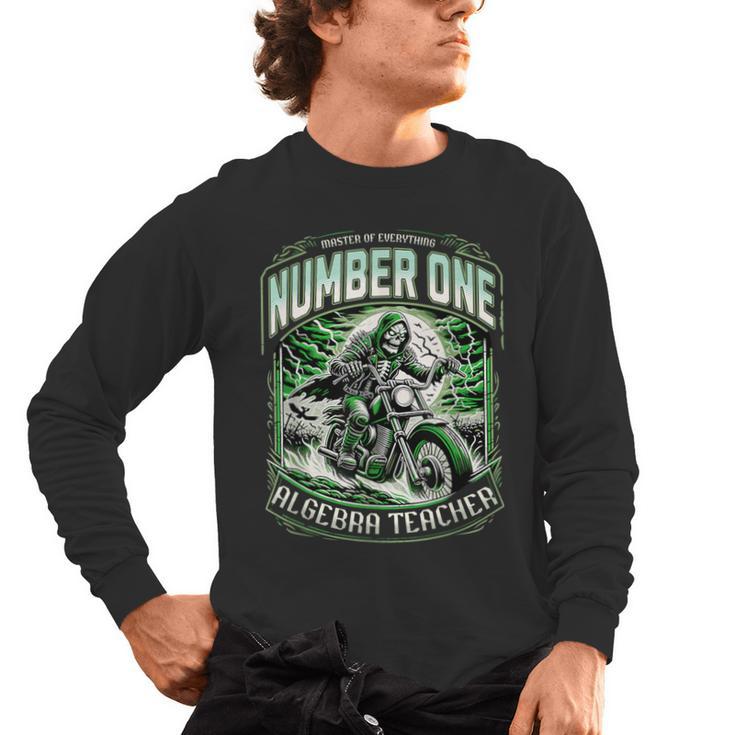 Number One Algebra Teacher 1 Career s Men's Long Sleeve T-Shirt