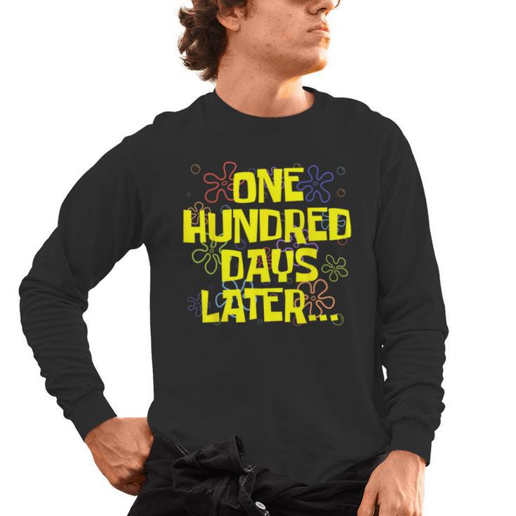 One Hundred Days Later 100th Day Of School Teacher Student Men's Long Sleeve T-Shirt