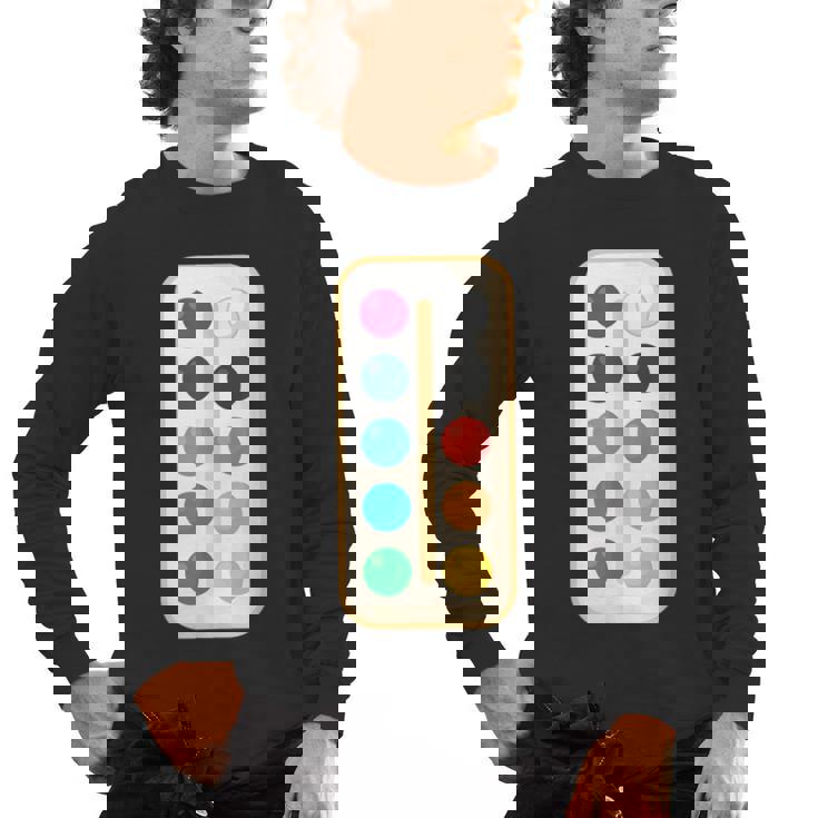 Paint Palette ArtSet Halloween Costume For Teachers Students For Men Women Kids Men&#x27;s Long Sleeve T-Shirt