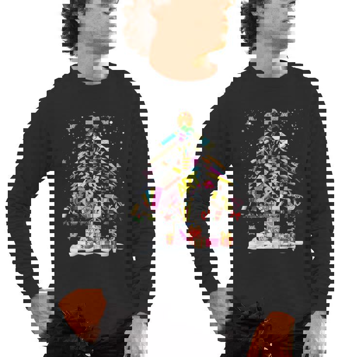 Paintbrush Christmas Tree Decor Xmas For Artist Art Teacher For Men Women Men&#x27;s Long Sleeve T-Shirt