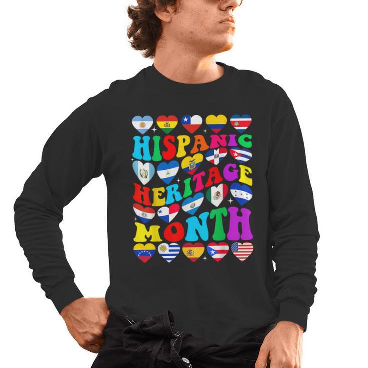 Hispanic Heritage Month 2025 Latino Puerto Rico Teacher Kids Men's Long Sleeve T-Shirt