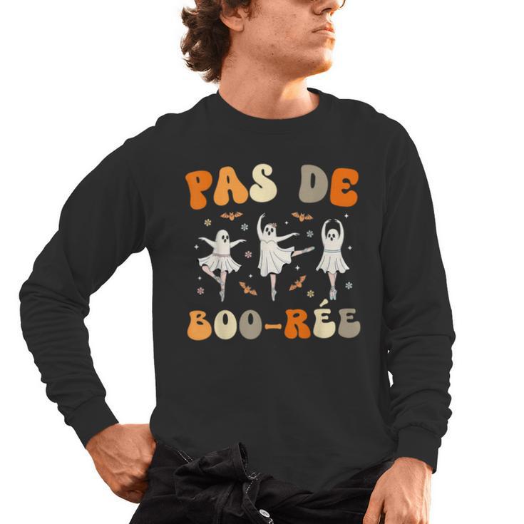 Pas De Boo-Rée Ghost Ballet Dancer Halloween Dance Teacher Men's Long Sleeve T-Shirt