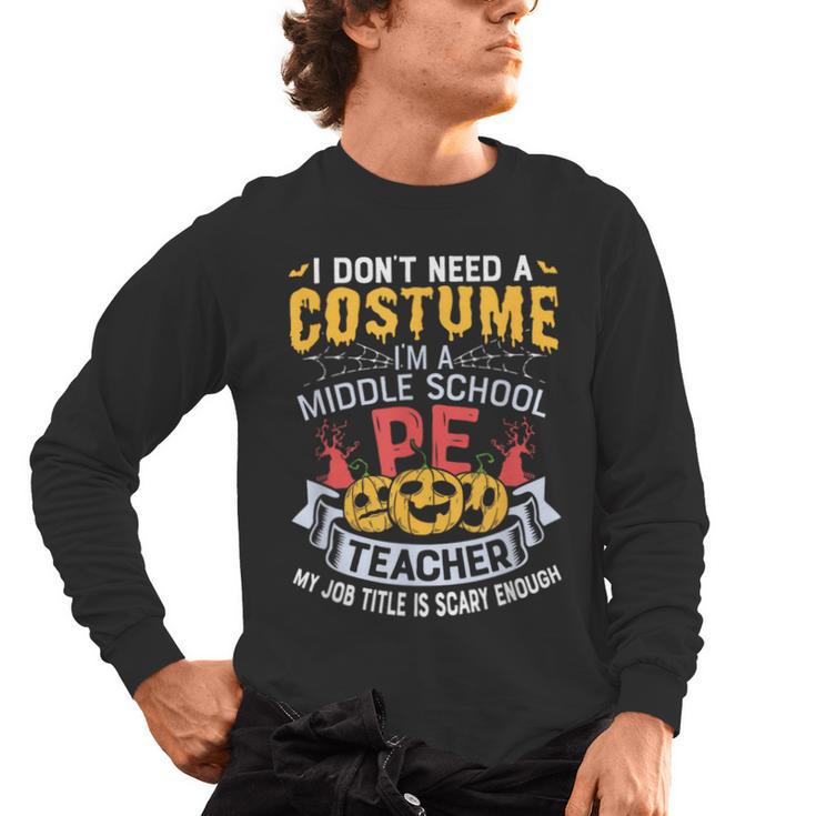 Physical Education School PE Teacher Halloween Costume Men Women Men's Long Sleeve T-Shirt