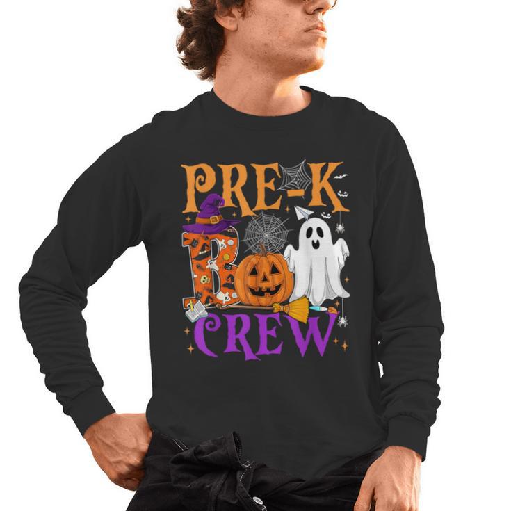 Pre-K Boo Crew Teacher Student Halloween Costume Men's Long Sleeve T-Shirt