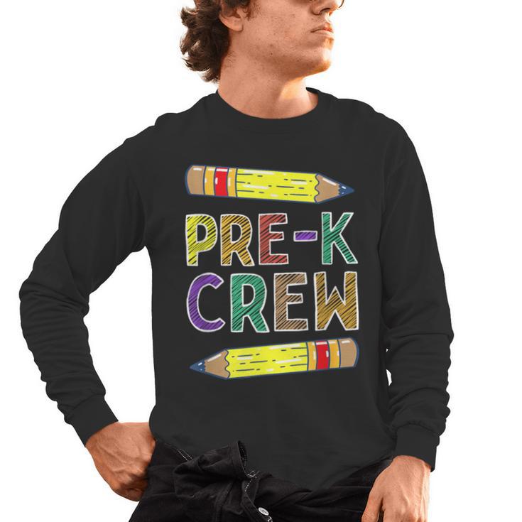 Pre-K Crew PreK Teachers Back To School Men's Long Sleeve T-Shirt