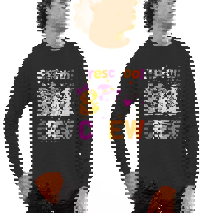 Preschool Boo Crew Preschool Halloween Teacher Kids Men&#x27;s Long Sleeve T-Shirt