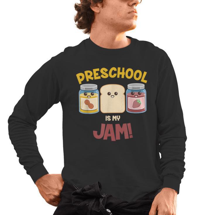 Preschool Is My Jam Teacher Shirt Men's Long Sleeve T-Shirt