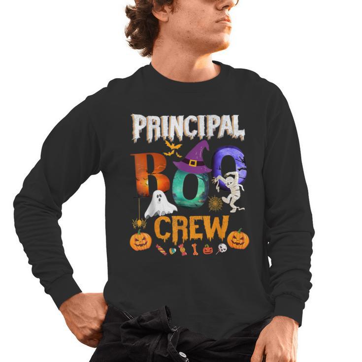 Principal Boo Crew Teacher Student Halloween Costume For Men Women Kids Men's Long Sleeve T-Shirt
