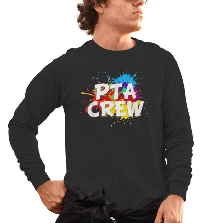 PTA Crew Back To School Volunteer Board Mom Parent Teacher Men's Long Sleeve T-Shirt