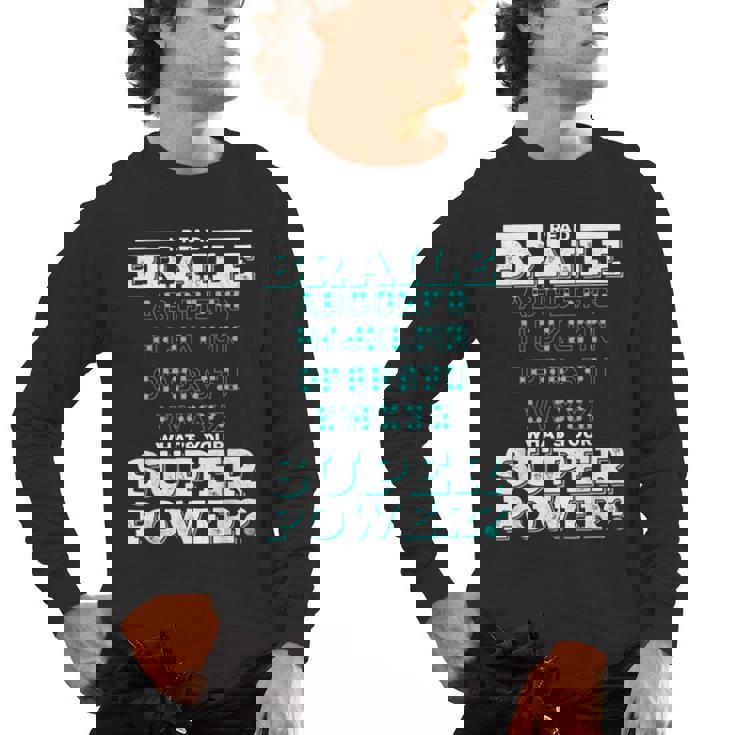 I Read Braille Tell Me Your Superpower Braille Teacher For Men Women Men&#x27;s Long Sleeve T-Shirt