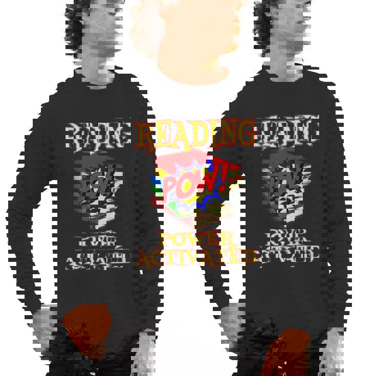 Reading Super Power Activated Superhero Teacher Or Student Men Women Girls Kids Men&#x27;s Long Sleeve T-Shirt