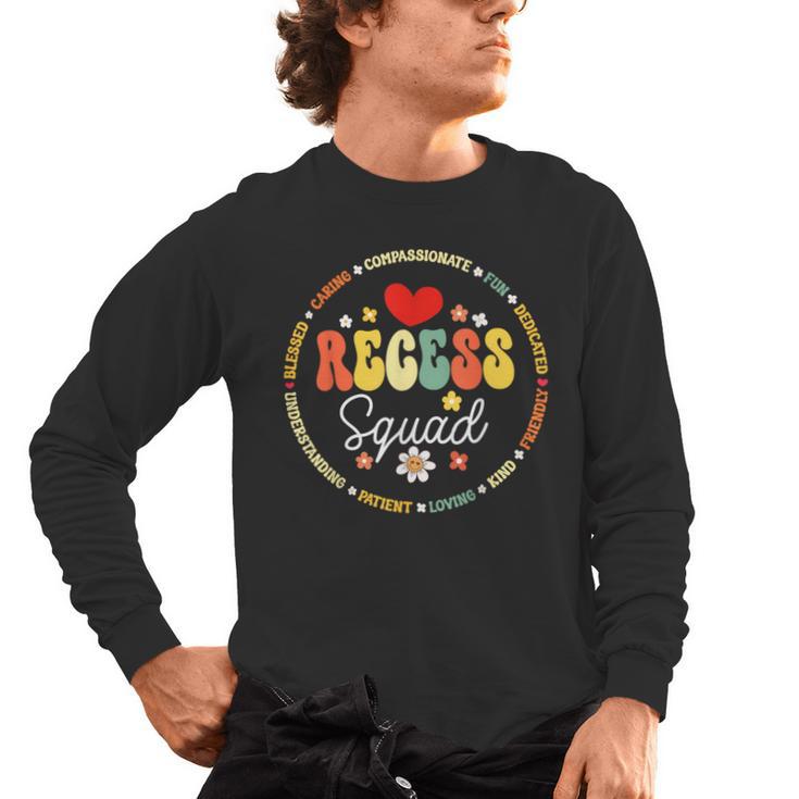 Recess Squad Crew Teachers Students Monitor Back To School Men's Long Sleeve T-Shirt