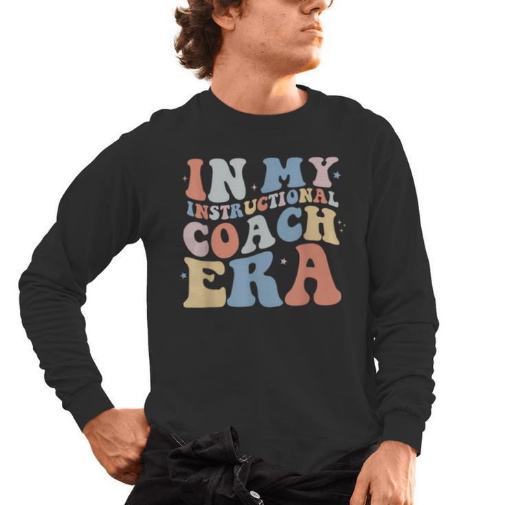 Retro Groovy In My Instructional Coach Era Teacher Men's Long Sleeve T-Shirt