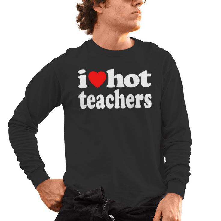 Retro I Love Hot Teachers Vintage I Heart Hot Teacher Men Women Girls Kids Men's Long Sleeve T-Shirt