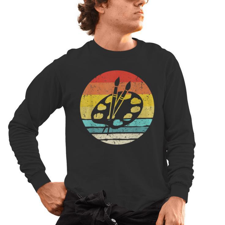 Retro Vintage Paint Palette Costume Artist Art Teacher Men Women Men's Long Sleeve T-Shirt