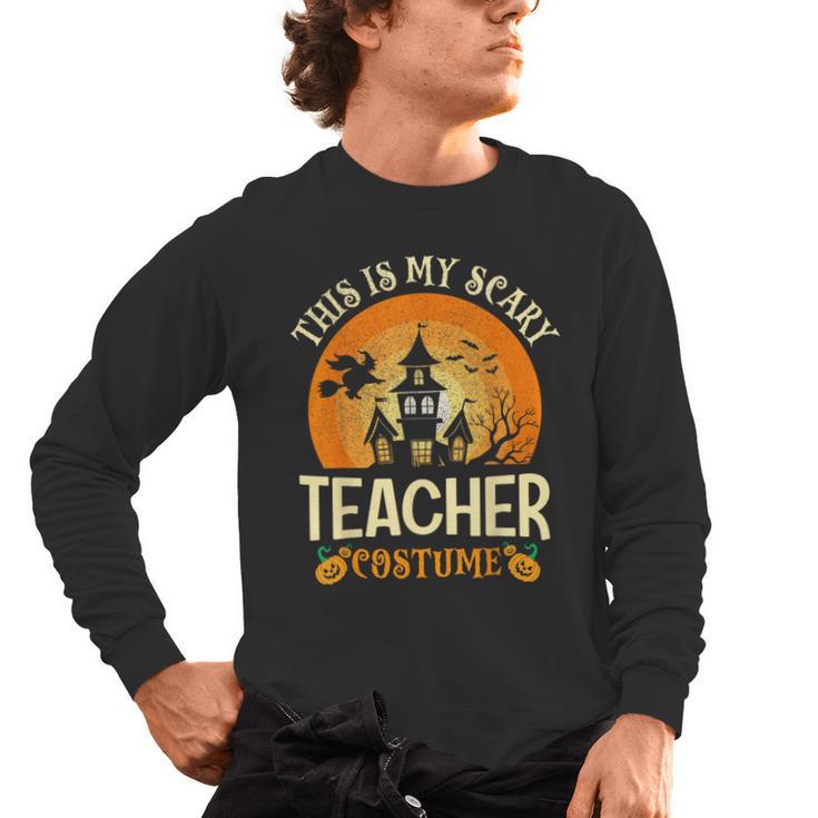 This Is My Scary Teacher Costume Halloween Men's Long Sleeve T-Shirt