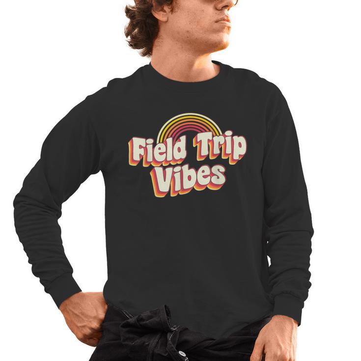 School Bus Trip Vibes Students Teachers Students Field Trip For Men Women Kids Men's Long Sleeve T-Shirt