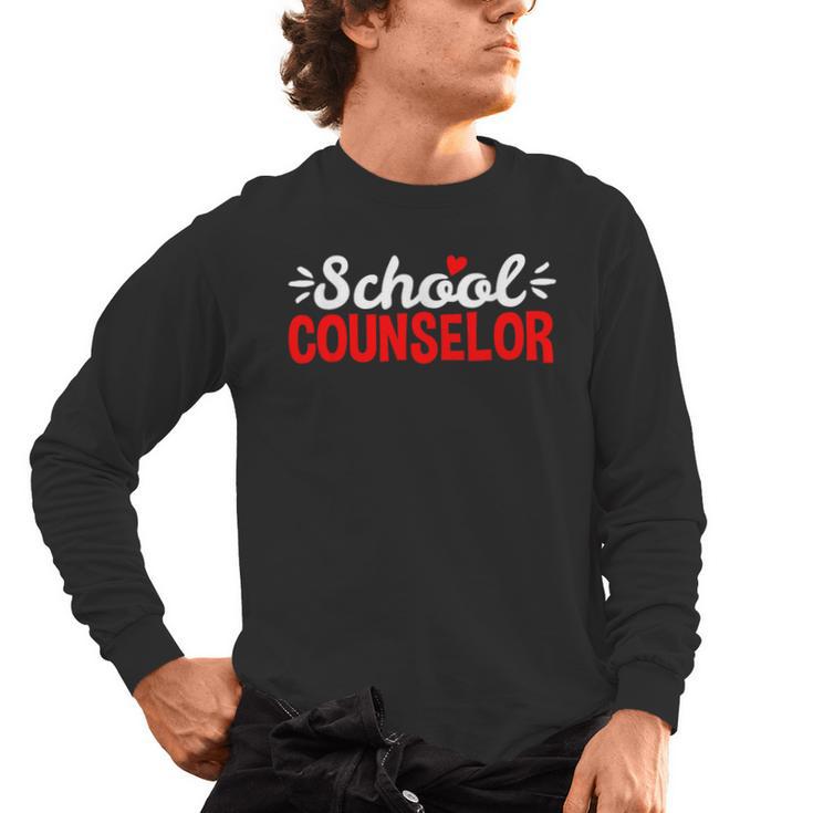 School Counselor Teacher Guidance Counseling For Men Women Kids Men's Long Sleeve T-Shirt