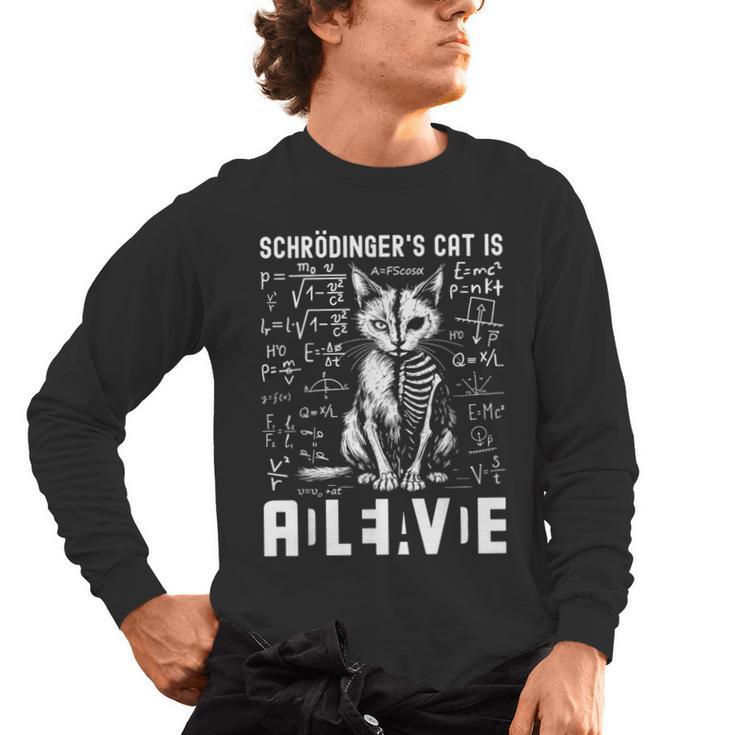 Schrodinger's Cat Dead And Alive Physics Teacher Men's Long Sleeve T-Shirt